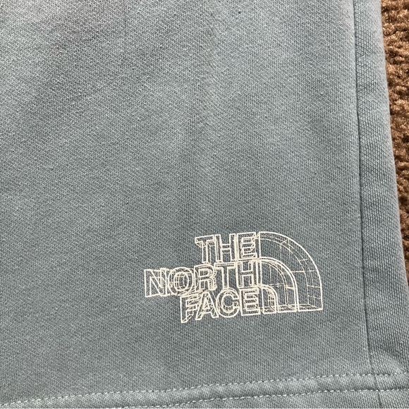☀️ The North Face Sweat Shorts Mens Size Small Green/Blue - Picture 5 of 7